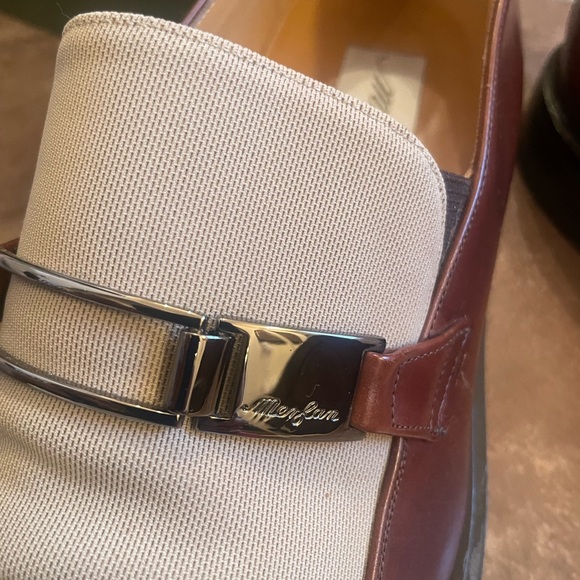 Men's Brown and Cream Loafers - Picture 3 of 7